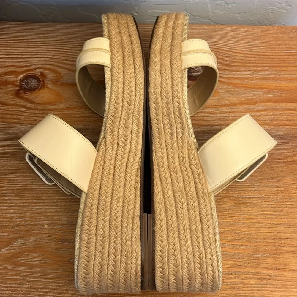 SAM EDELMAN Carson Espadrille Wedge Sandal- Color: Bleached Wheat- Size 10.5